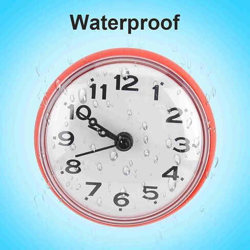 Bathroom Clock, Suction Wall Shower Clock with Traditional Pointer Type for Bathroom Pool Supplies in Saudi Arabia