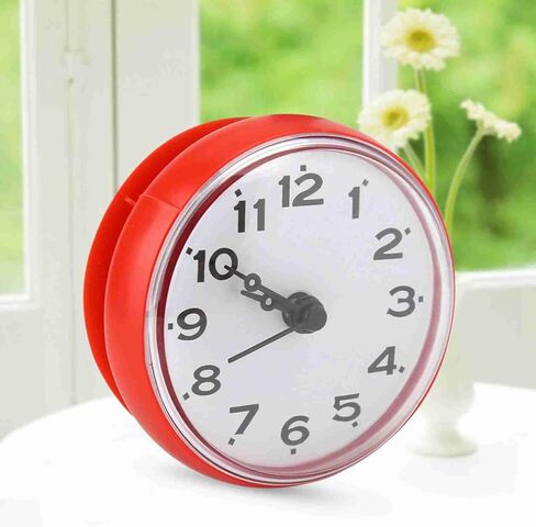 Bathroom Clock, Suction Wall Shower Clock with Traditional Pointer Type for Bathroom Pool Supplies in Saudi Arabia