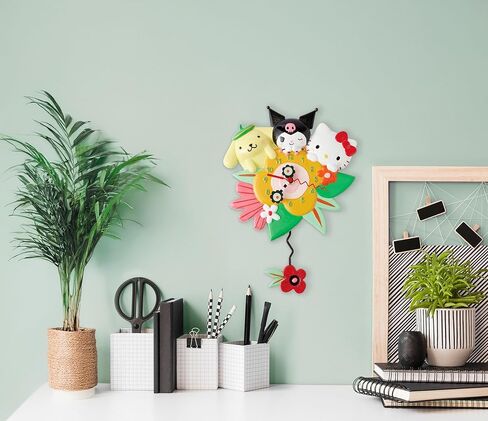 Enesco Allen Designs Sanrio Hello Kitty and Friends ساعة حائط بندول، 8.07 بوصة، متعددة الألوان in Kuwait