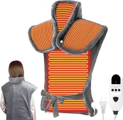 Heating Pad for Back, 23'' × 37'' Large Electric Heating Pad for Neck and Shoulders and Back, 9 Heat Settings & 4 Timers, Auto Shut-Off, Washable, Birthday Valentine Gifts for Women Men in Kuwait