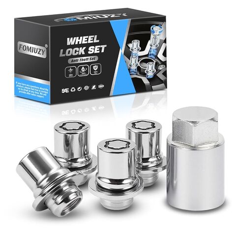 العجلة قفل Lug Nut Set M12 x 1.5 مضاد للسرقة Toyota Camry Tacoma Corolla Highlander Avalon Rav4 Sienna Venza Celica Prius Matrix chr mirai lexus rx350 IS250 ES350 NX200T استبدال 00276-00900 in Kuwait