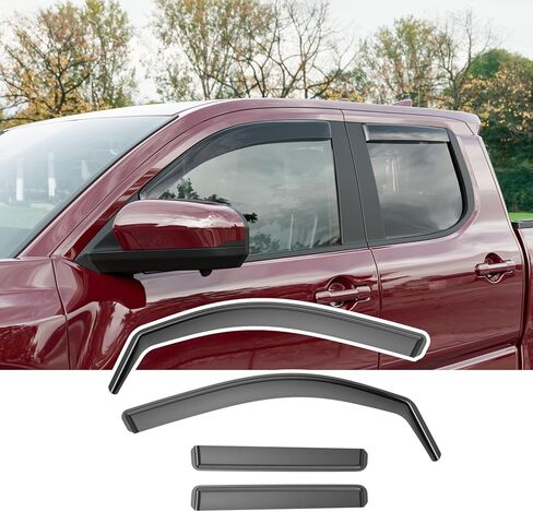 Xipoo Side Window Visor Diflector متوافق مع 2019-2025 Dodge RAM 1500 Crew Cab Care Trim Cover Place Placeplict for 2019-2024 2025 Dodge Ram 1500 Accessories in Kuwait