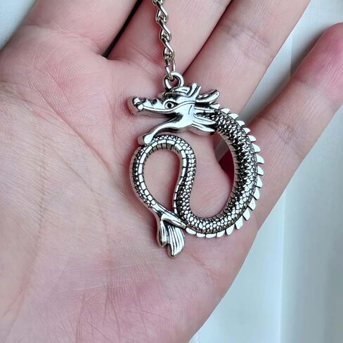 Stainless steel Dragon Keychain for Women Men,Dragon Charm Key Chain Accessories Gifts For Car Key Ring,Backpacks,Hand Bag in Saudi Arabia
