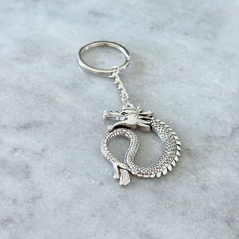 Stainless steel Dragon Keychain for Women Men,Dragon Charm Key Chain Accessories Gifts For Car Key Ring,Backpacks,Hand Bag in Saudi Arabia