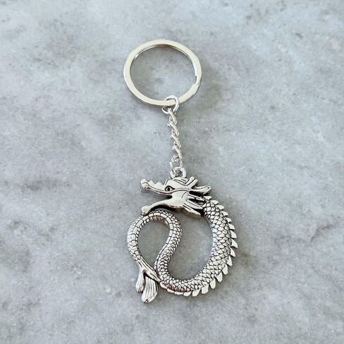 Stainless steel Dragon Keychain for Women Men,Dragon Charm Key Chain Accessories Gifts For Car Key Ring,Backpacks,Hand Bag in Saudi Arabia