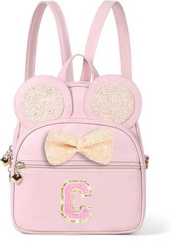 حقيبة ظهر صغيرة من cotmcor للفتيات بعقدة على شكل فيونكة حقيبة ظهر جلدية لطيفة للأطفال الصغار ومحفظة هدايا عيد ميلاد للفتيات الصغيرات in Kuwait