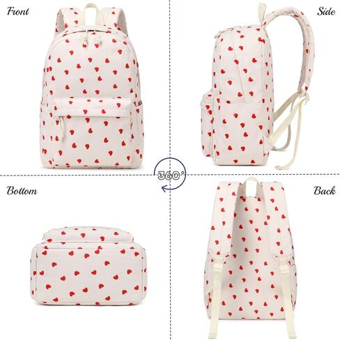 MSKYWU Teenage Girls Backpack High School College Bookbag Corduroy Laptop Bag Casual Travel Daypack - Beige in Saudi Arabia