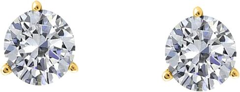 Brights Collection 0.10 Cttw Lab Grown Diamond Martini Stud Earrings for Women | F-G VS Clarity 14K Gold (Rose/White/Yellow) | Real Gold Diamond Studs in Saudi Arabia