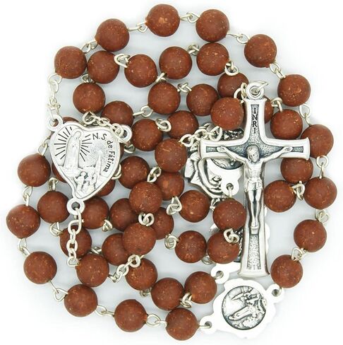 Rosarium Industria de Artigos Religiosos Catholic Handmade Scented Our Lady of Fatima Rose Petal Rosary Beads for Woman Made in Portugal in Saudi Arabia
