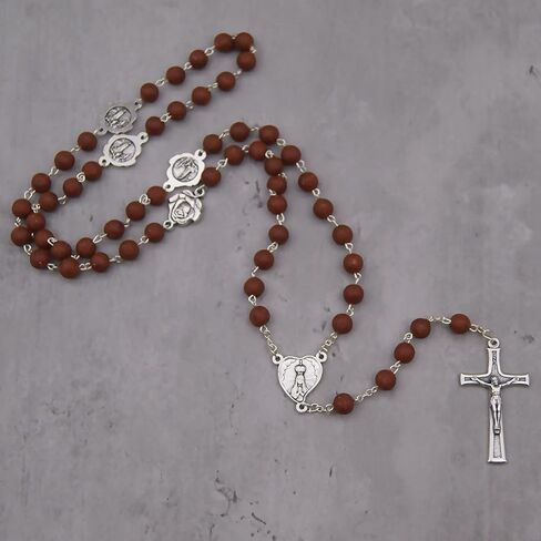 Rosarium Industria de Artigos Religiosos Catholic Handmade Scented Our Lady of Fatima Rose Petal Rosary Beads for Woman Made in Portugal in Saudi Arabia