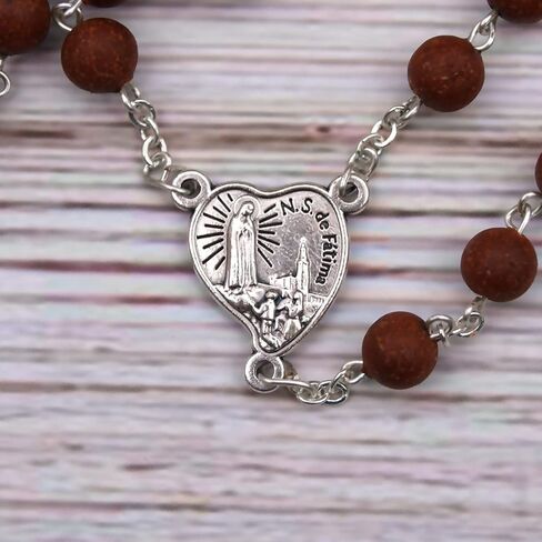 Rosarium Industria de Artigos Religiosos Catholic Handmade Scented Our Lady of Fatima Rose Petal Rosary Beads for Woman Made in Portugal in Saudi Arabia