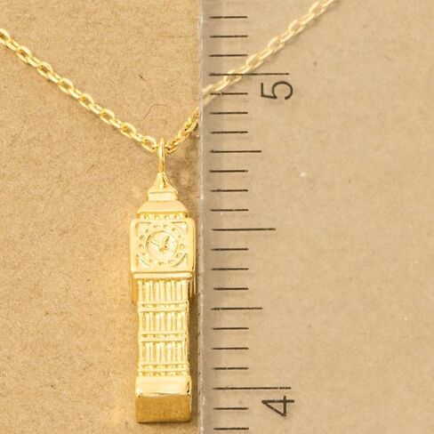 Envy Essence 18K Gold Plated Big Ben Clock Tower Pendant Necklace – Landmark Inspired Jewelry for Women – Trendy Fashion Accessory and Stylish Gift for Birthdays and Special Occasions in Saudi Arabia