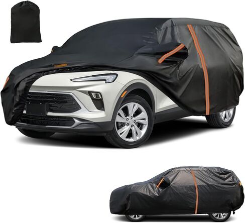 Waterproof SUV Car Cover Custom Fit for Buick Enclave 2008-2024, All Weather Outdoor SUV Car Covers with Zipper Door, Windproof Band and Reflective Strip for Snow Rain Dust Sun UV Protection in Saudi Arabia