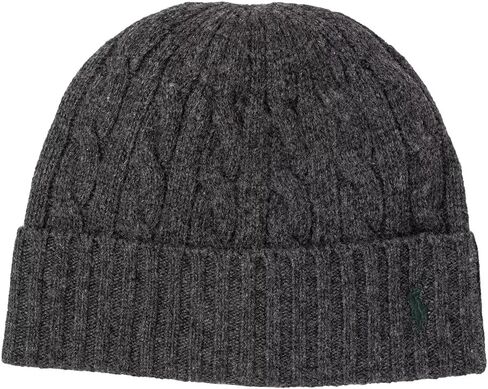 POLO RALPH LAUREN Men's Cable-Knit Cashmere Beanie Gray in Saudi Arabia