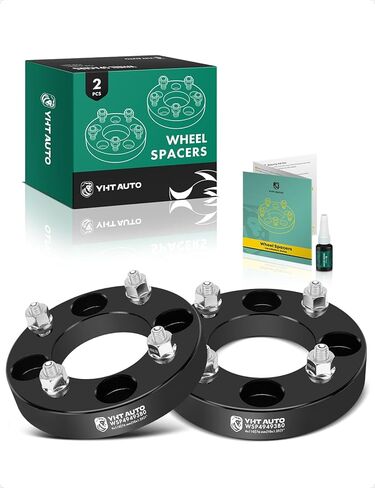 YHTAUTO 4x110mm Wheel Adapters 1 Inch Compatible with Honda Kawasaki Yamaha, Tire Spacers w/ M10x1.25 & 12.9 Grade Studs, 76mm Center Bore 4 Lug 4PCS Black Wheel Spacers in Saudi Arabia