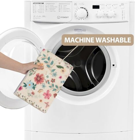 سجادة حمام Uphome، سجادة حمام طويلة باللون البيج بوهو، سجادة حمام ناعمة فخمة عصرية قابلة للغسل في الغسالة، سجادة أرضية نباتية غير قابلة للانزلاق لغرفة نوم الحمام في المدخل، 18 × 47 بوصة in Saudi Arabia