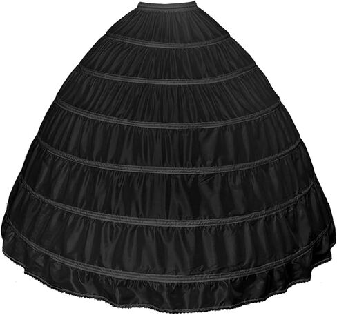 Women Crinoline A line Petticoat 6 Hoop Tulle Skirt Slip Under dress for Wedding Dress Ball Gown in Saudi Arabia