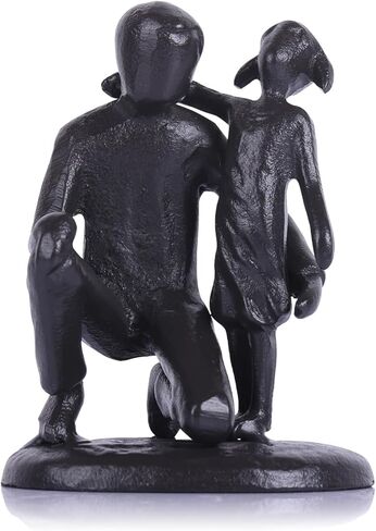 Father Daughter Figurine – Iron Dad and Daughter Gift for Father’s Day, Memorial or Birthday, Sentimental Sculpture Statue from Little Girl, Stepfather or Toddler Daughter, Valentine’s Gifts in Saudi Arabia