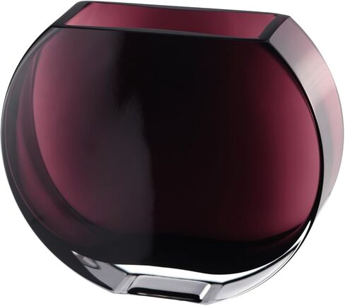 Glass - Vase - Amethyst - Round - 7.25" Long - Heavy Durable - Made in Europe - by Barski in Saudi Arabia