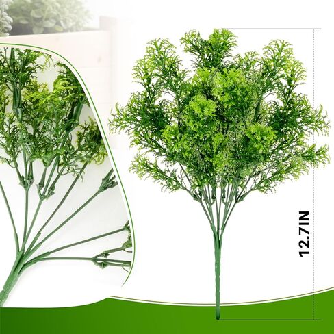 RAINFLOW 4PCS Outdoor Faux Plants Small Artificial Plants Indoor Pine Artificial Greenery for Centerpieces Vase Small Fake Plant Christmas Decorations Outdoor Decorations for Home Decor 12.2IN in Saudi Arabia