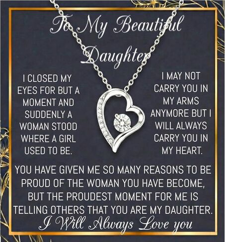 Onepurposegifts To My Daughter Gifts, Gifts for Daughter, Father Daughter Gifts, Gifts For Daughter From Dad, Daughter Necklaces, Daughter Necklace From Dad in Saudi Arabia