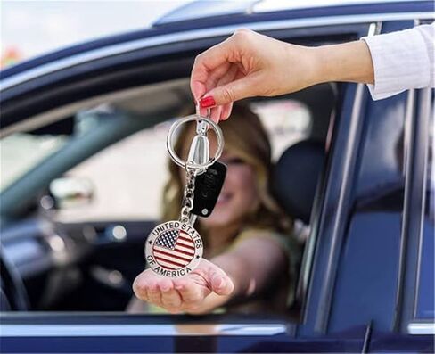HAIFERJIE 2 قطعة سلسلة مفاتيح الولايات المتحدة الأمريكية سلسلة المفاتيح العلم الأمريكي سلاسل المفاتيح المعدنية حلقة نجمة شريط الولايات المتحدة كيرينغ الرجال النساء تذكارية حفلة وطنية عيد الميلاد هدية يوم المحاربين القدامى in Kuwait