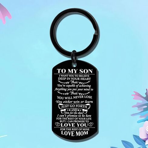 سلسلة مفاتيح To My Son هدية ملهمة للابن من الأم والأب هدايا التخرج سلسلة مفاتيح تشجيعية من الأم والأب in Saudi Arabia