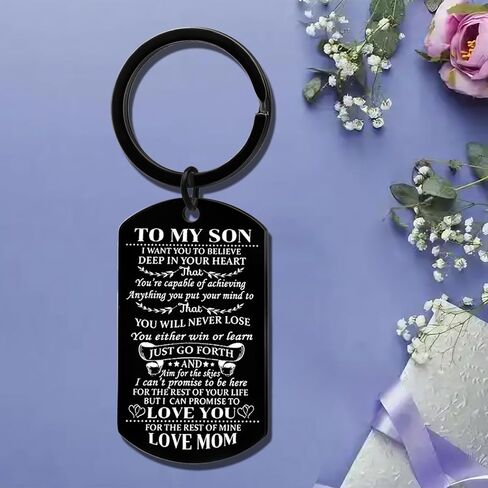 سلسلة مفاتيح To My Son هدية ملهمة للابن من الأم والأب هدايا التخرج سلسلة مفاتيح تشجيعية من الأم والأب in Saudi Arabia