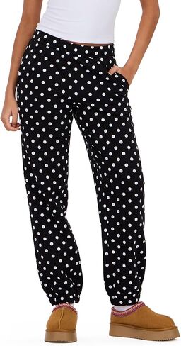 Forever 21 Womens Fleece Jogger – Soft Drawstring Sweatpants with Elastic Waist in Saudi Arabia