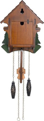 Cuckoo Clock, Germany Black Forest Style Wooden Pendulum Quartz Wall Clock, Volume Control, Night Silent, Gift Package, Professional Service in Saudi Arabia