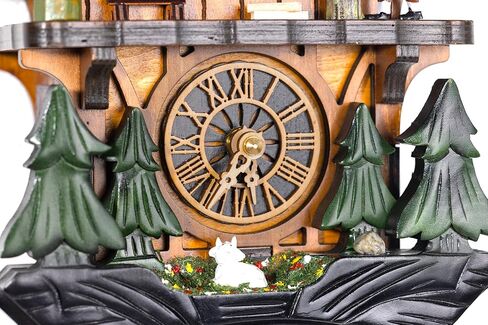 Cuckoo Clock, Germany Black Forest Style Wooden Pendulum Quartz Wall Clock, Volume Control, Night Silent, Gift Package, Professional Service in Saudi Arabia