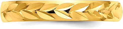 Jewelry Affairs 10K Yellow Gold Diamond-Cut Toe Ring for Ladies in Saudi Arabia