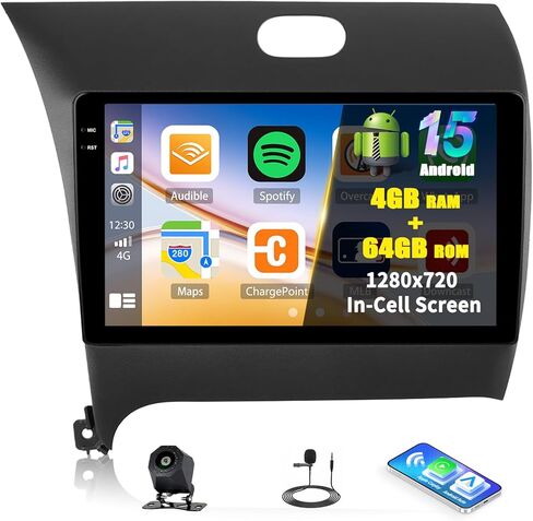 Sixtop [2+64g] Sterroid Car Stereo لـ Kia K3 Cerato Forte 2013-2016 مع ارتباط مرآة السيارات Android Android 9 بوصة شاشة لمس FM RDS EQ in Kuwait
