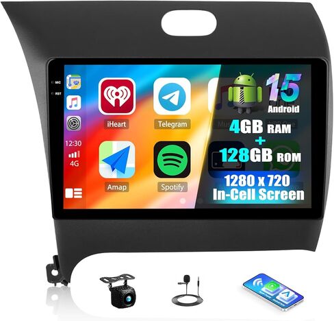 SIXTOP [2+64G] Android Car Stereo for KIA K3 Cerato Forte 2013-2016 with Carplay Android Auto Mirror Link Change Theme 9 inch Touchscreen FM RDS EQ Bluetooth WiFi GPS+Camera & MIC in Saudi Arabia
