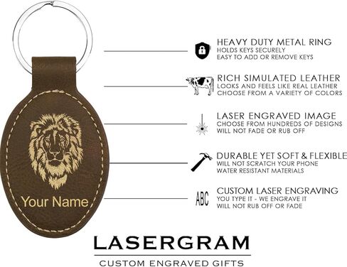 سلسلة مفاتيح بيضاوية LaserGram، متسلق الصخور، تتضمن نقشًا شخصيًا in Kuwait