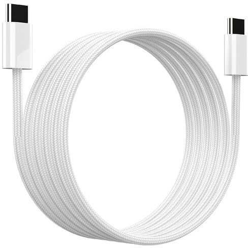 1-Pack USB-C to USB-C Cable 60W High-Speed Charging, Durable 3FT TPE for iPhone 16/15 Pro Max/iPad Pro/Galaxy (White) in Saudi Arabia