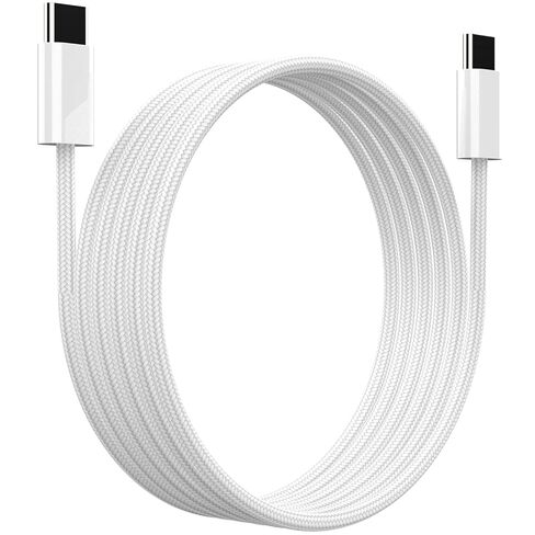 1 حزمة USB-C إلى كبل USB-C 60W شحن عالي السرعة ، TPE 3 قدم متين لـ iPhone 16/15 Pro Max/iPad Pro/Galaxy (أبيض) in Kuwait