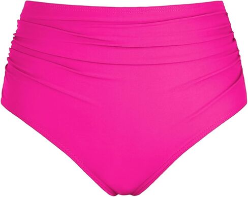 pfarua Women's High Waisted Bikini Bottoms Full Coverage Swimsuit Bottom Ruched Tummy Control Bathing Suit Bottoms in Saudi Arabia