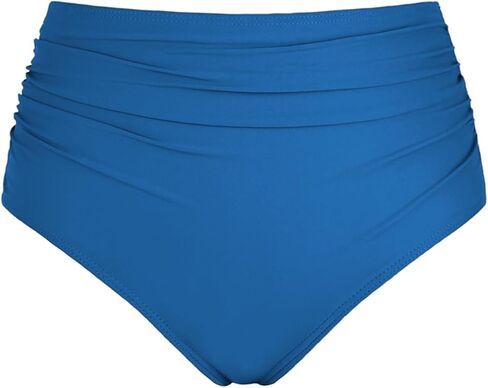 pfarua Women's High Waisted Bikini Bottoms Full Coverage Swimsuit Bottom Ruched Tummy Control Bathing Suit Bottoms in Saudi Arabia