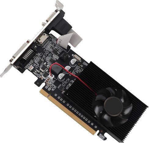 ASHATA GT 210 1GB DDR3 64BIT بطاقة رسومات الفيديو ، DIRECTX 10.1 64bit DDR3 PCI Express 2.0 بطاقة فيديو للكمبيوتر الشخصي ، مروحة واحدة ، واجهة HDMI DVI VGA (1GB DDR3 64BT) in Saudi Arabia