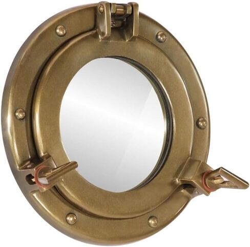 Treasure Art Porthole Mirror Wall Mounted 8 inch Brass Antique in Saudi Arabia