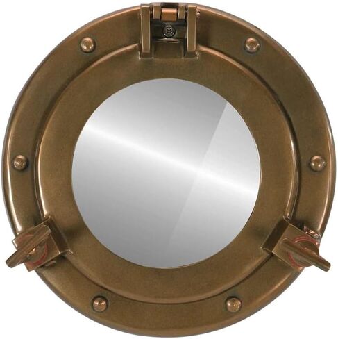 Treasure Art Porthole Mirror Wall Mounted 8 inch Brass Antique in Saudi Arabia