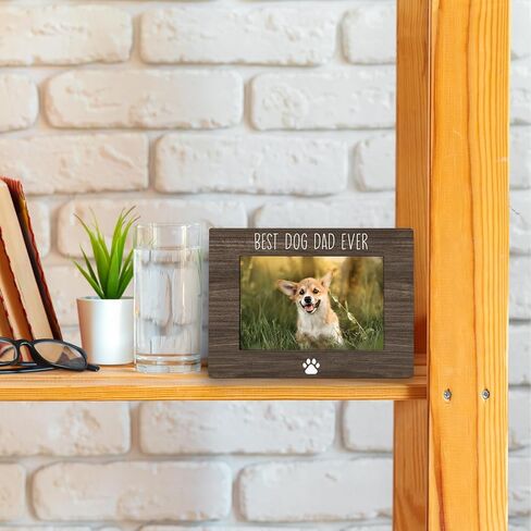 DUXMNAMG Dog Dad Gifts 4x6 Picture Frame, Best Dog Dad Gift Photo Frame, Dogs Picture Frame for Dad, Gifts for Dogs, Best DogDad Ever Picture Photo Frames for Desk Decor in Kuwait