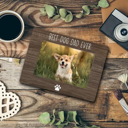 DUXMNAMG Dog Dad Gifts 4x6 Picture Frame, Best Dog Dad Gift Photo Frame, Dogs Picture Frame for Dad, Gifts for Dogs, Best DogDad Ever Picture Photo Frames for Desk Decor in Kuwait