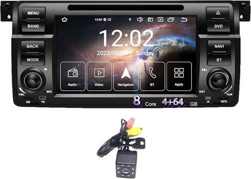 Egosonic Android 14 Car Radio 7inch for BMW E46 3 Series 1999-2004 ، Octa Cores (4+64GB) ، CARPLAY Android Auto ، DSP+، دعم 4G WIFI BT 5.0 SIM بطاقة SIM in Kuwait