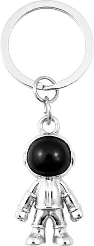 City-Souvenirs Silver Astronaut Keychain, Space Explorer Spacesuit Charm in Saudi Arabia