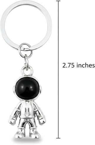 City-Souvenirs Silver Astronaut Keychain, Space Explorer Spacesuit Charm in Saudi Arabia