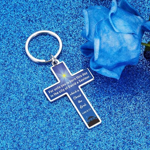 Octamber Confirmation Gifts for Teen Girls Boys, Baptism Gifts for Boys, Confirmation Gift for Teenage Boy, Bible Keychain for Men, Christian Keychain for Women, Inspirational Christian Key Chain in Saudi Arabia