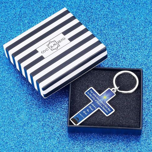 Octamber Confirmation Gifts for Teen Girls Boys, Baptism Gifts for Boys, Confirmation Gift for Teenage Boy, Bible Keychain for Men, Christian Keychain for Women, Inspirational Christian Key Chain in Saudi Arabia