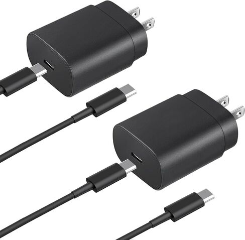USB C Charger Block ， شاحن الجدار الشحن السريع USB C محول الطاقة ， Type C Brick Cube مع كابل للهاتف 16/16 PRO/16 PRO MAX/15/15 PRO MAX 【2 Pack】 in Kuwait